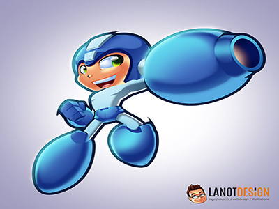 Megaman fanart harveylanot lanotdesign mascodesign mascotdesigner megaman