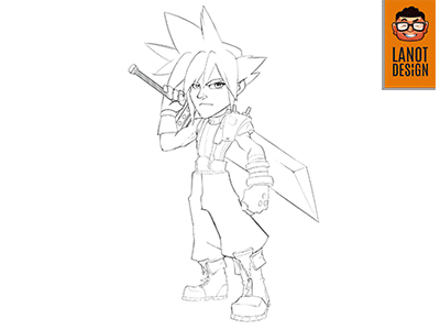 Cloud Strife Fan Art Illustration cloud fanart fanartillustration finalfantasy