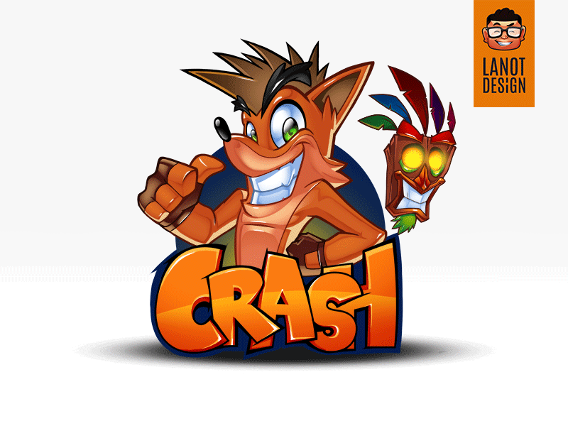 Crash Bandicoot Fan Art Character Design crash bandicoot crash design designer game graphicartist graphicdesigner illustrator mascot mascotdesign mascotdesigner vector