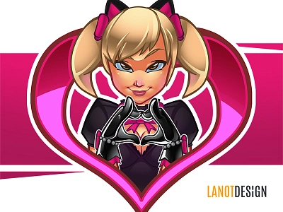 Black Cat D.Va Fan Art Illustration black cat dva character designer digital illustrator dva fan art illustration overwatch