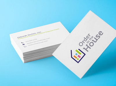 Clean Business Cards, Order in the House brand business card clean design font graphic design illustrator modern nc raleigh simple text type