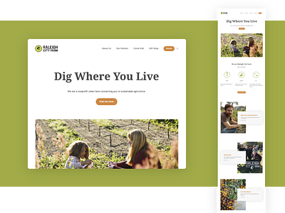 Website re-design, Raleigh City Farm