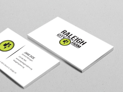 Business Card, Raleigh City Farm brand business card design farm identity nc print raleigh