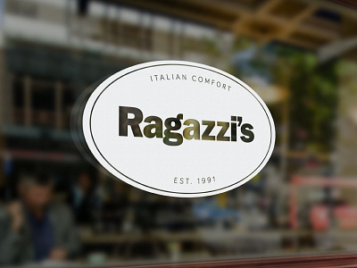 Logo Treatment, Ragazzi's brand design food identity logo nc north carolina raleigh restaurant