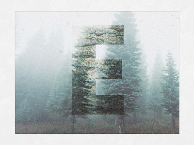 E /// Evergreen design font graphic design text type typography