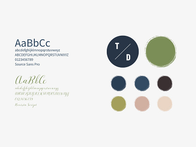 Brand overview, Tara/Dustin brand brand guide colors identity marriage nc north carolina raleigh typeface wedding