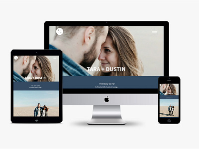 Web design, Tara/Dustin brand design mobile friendly responsive web