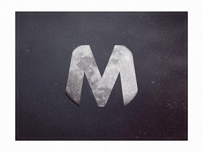 M /// Moon design font graphic design lunar moon outer space text type typography