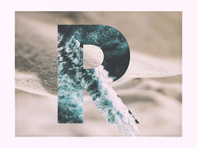 R /// Riptide alphabet graphic design letter ocean riptide sea type typography