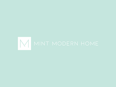 Mint Modern Home horizontal logo brand branding identity identity design logo logo design