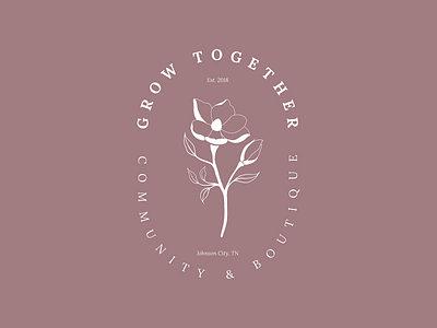Grow Together - Alternate badge logo brand brand design brand identity branding identity logo logo design nc raleigh
