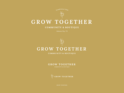 Responsive logo design - Grow Together brand brand design branding identity identity design logo logo design