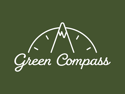 Green Compass - Main logo lockup brand brand design branding design font graphic design identity logo logo design nc raleigh text type typography