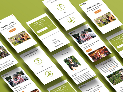 Isometric mobile website design - Raleigh City Farm