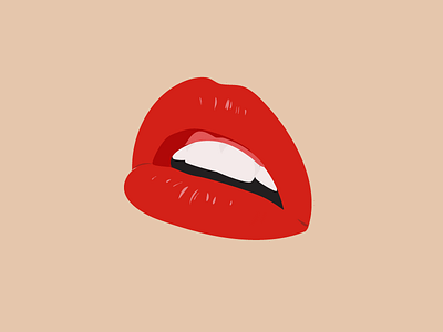 Late night lips illustration lips vector