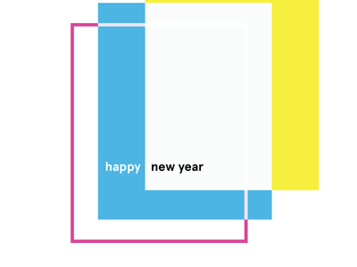 Happy New Year! minimal new year rectangles shapes