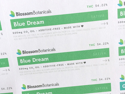 Blossom Product Labels