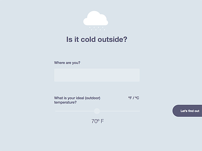 Is it cold? product design weather web design
