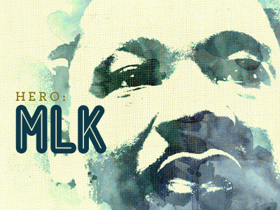 MLK Poster mensch poster texture typography watercolor