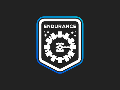 Emblem of the Endurance badge branding emblem galaxy gradient gradient icon interstellar logo nolan patch sci fi space spaceship universe vector