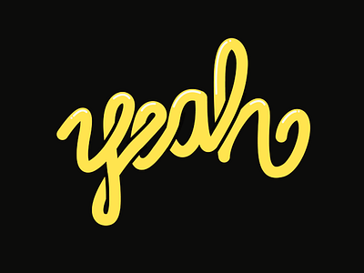 yeah bubble highlight illustration lettering text type typography