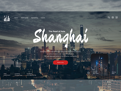 Concept for Shanghai design minimal typography ui ux web website