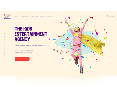 Concept for entertainment agency agency website children design entertainment inspiration kids party ui ux web website