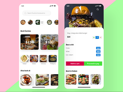Food ordering app adobe adobe pjhotoshop adobexd dribbbble food ordering app mobile app design ui design ux design