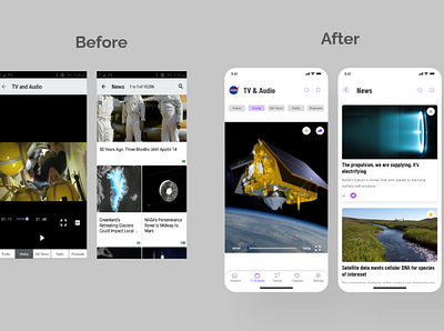 NASA app redesign adobe adobe photoshop adobexd app redesign mobile app nasa app redesign uidesign ux design