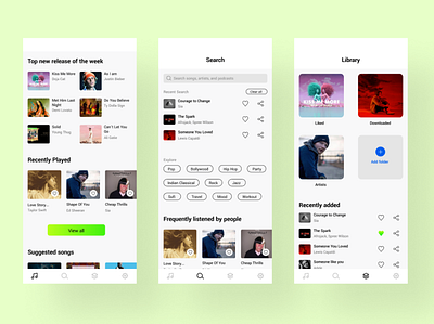 Music app adobe app design dribbble figma figma design mobile app design music app ui design ux ux design