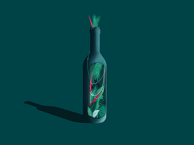 Wine not? bottle exotic flavour illustration jungle nature quarantinedesign wild wine