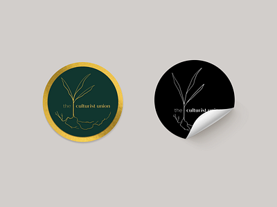 The Culturist Union - Coffeehouse Stickers branding coffee logo logo design logotype mockup sticker sustainability