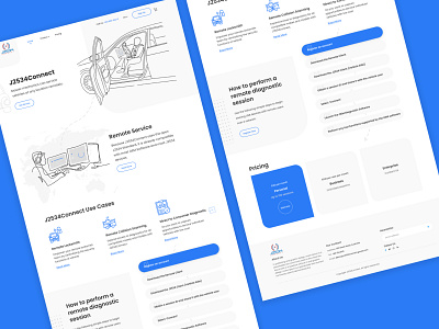 Vehicle Repair responsive website UI design