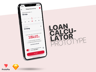 Loans Calculator v2 - Protopie link included calculate calculator calculator ui cash loan finance app fintech ios loan calculator protopie protopie5.0 prototyping ui ux