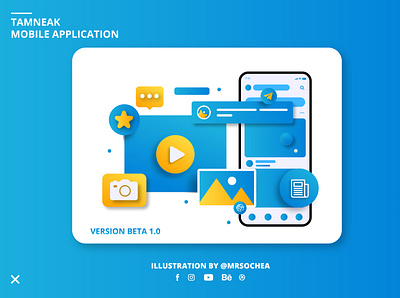 Tamneak Mobile Concept UI flat design illustrator mobile application mobile ui tamneak