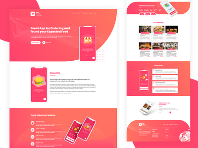 Foodie Modern App Landing Page