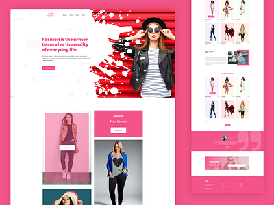 New Wave Minimal Fashion Web Template