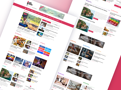 Hot News News and Article Web Template blog design landing page landingpage modern newspaper ui uidesign ux uxdesign web template website template