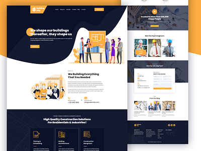 Building City Real State Company Website Template builder construction construction company constructor design landingpage modern realestate uidesign ux uxdesign web template website template