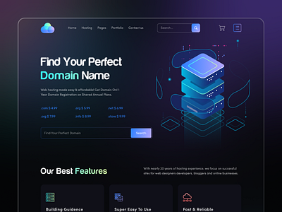 Creative Hosting Landing Page