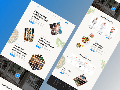 Setra restaurant website UI