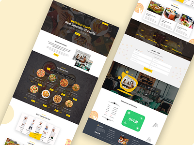 Kabibi restaurant website UI