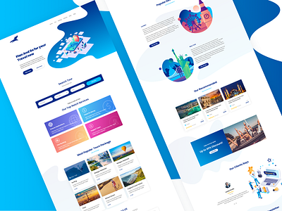 Tours & Travel Agency Worldwide Services | UI Design