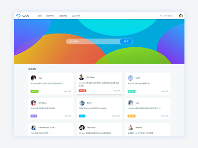 Home page agency design flat home interface ui ux web
