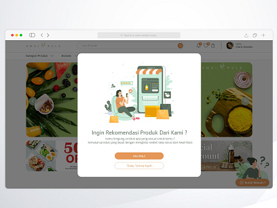 Modal Dialog Product Recomendation Awalmula awalmula desktop design ecommerce design market place ui modal dialog popup recomendation