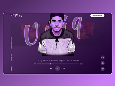 rapper website uniq poet adobexd music rapper rappers ui webdesign website