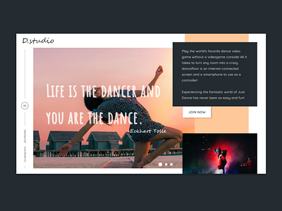 dance studio website adobexd anjit company design illustration studio ui ux webdesign website