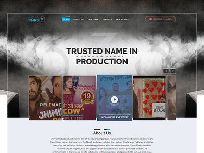 movie production company adobexd anjit company movie webdesign website
