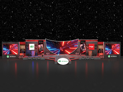 Grand Launching of Nolan & X-lite 3d set design stage stage design