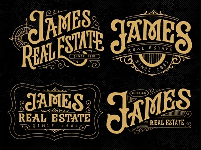 James Real Estate handlettering lettering logo logotype typedesign typography